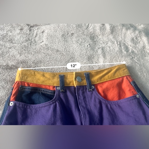 CALVIN KLEIN JEANS Color Block Denim Skirt - Picture 4 of 5